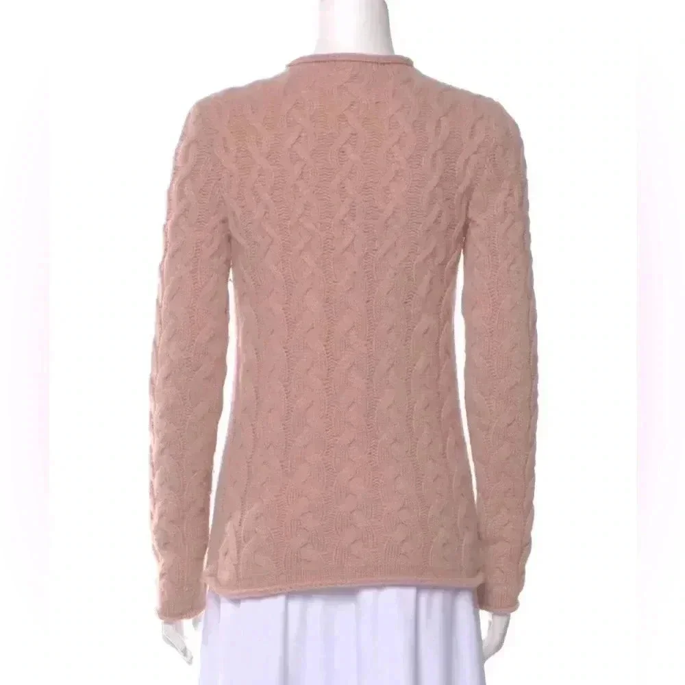 Tory Burch Pink Cable Knit Sweater - Picture 5 of 6